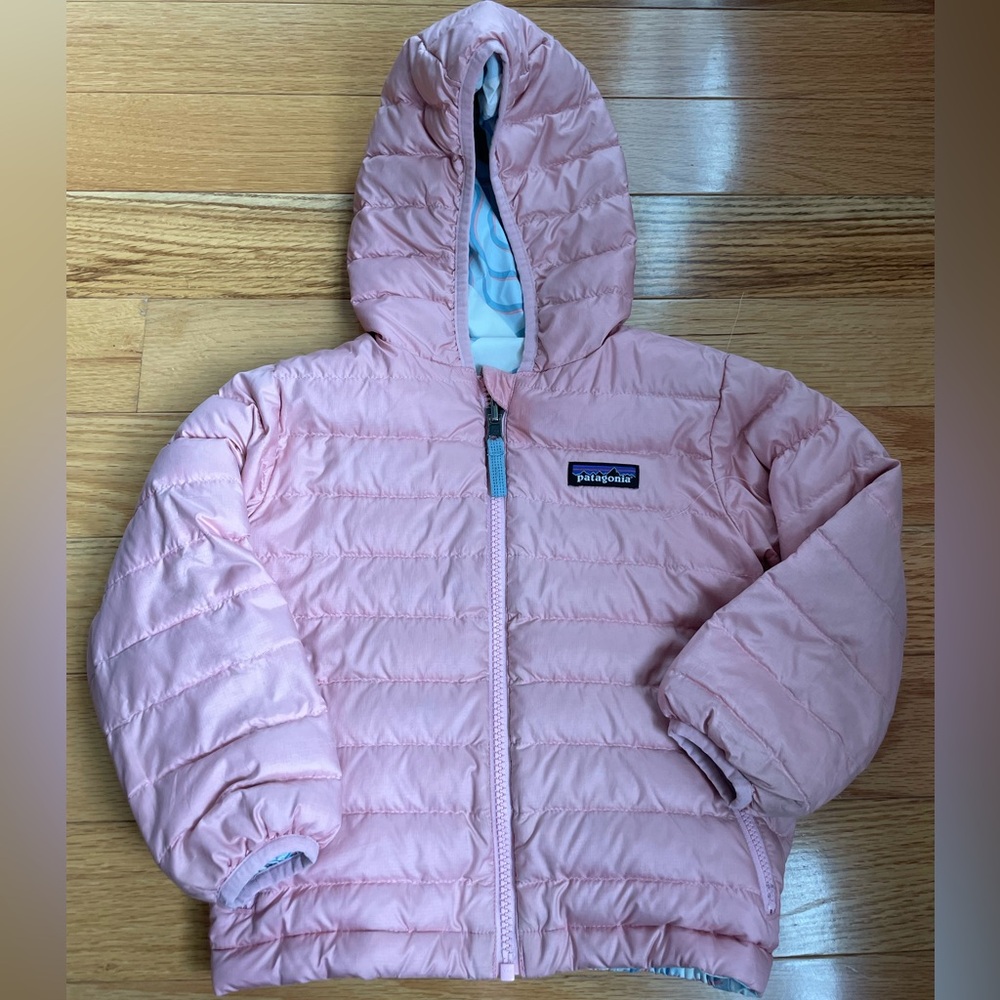 Patagonia toddler down sweater hoody jacket reversible
